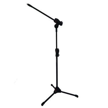 Imagem de Pedestal suporte girafa para microfone ibox preto, modelo smmax.