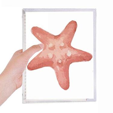 Imagem de Caderno de Ilustração Marinha Estrela-do-mar com Folhas Soltas Diário Recarregável Diário Papelaria