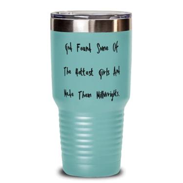 Imagem de Presentes exclusivos da Millwright, God Found Some of the Hotest Girls And Made Them Millwrights, Copo de Natal de 850 g para Millwright