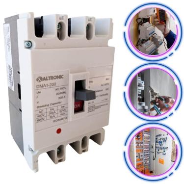 Imagem de Disjuntor Caixa Moldada Tripolar 200A Altronic