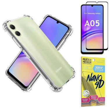 Imagem de Capinha Transparente para Samsung A05 + Película de Cerâmica 9D