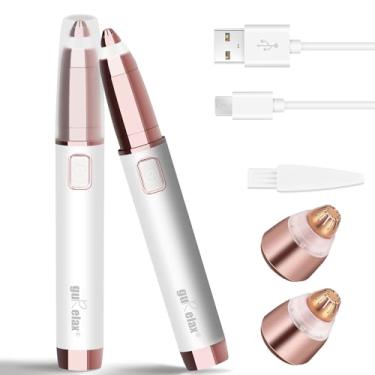 Imagem de Aparador de sobrancelha elétrico para mulheres, removedor de pelos de sobrancelha, modelador indolor para sobrancelhas com luz LED, recarregável por USB, depilador de sobrancelhas e rosto como meias