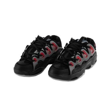 Imagem de Osiris Tênis de skate masculino D3 2001, Preto/cinza claro/vermelho, 41