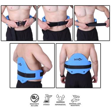 Imagem de Colete Flutuador para Hidroginástica Cinto Natação Boia 73x31x3cm Eva 140k Getshow-Unissex