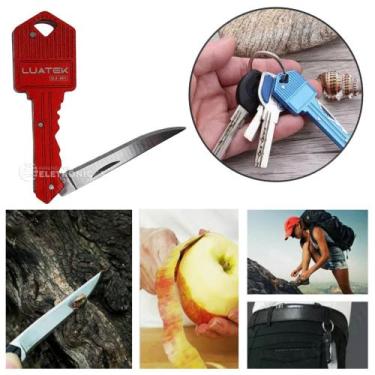 Imagem de Canivete Modelo Chave Chaveiro Autodefesa Segurança SLKD01 - Luatek, V