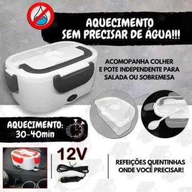 Imagem de Marmita Eletrica Termica 110V/12/24V Branco - Lancheira Marmiteira