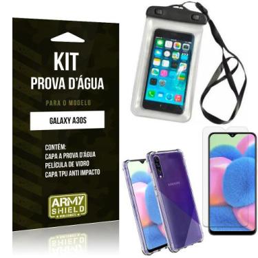 Imagem de Kit Prova D'água Galaxy A30S Capinha Prova D'água + Capinha Anti Impac