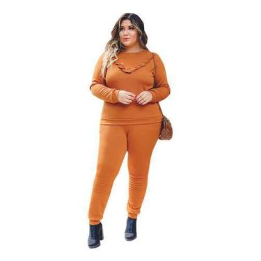 Imagem de Conjunto Feminino Outono Inverno Roupas Femininas Plus Size - Dona Moç