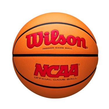 Imagem de WILSON NCAA Evo NXT Bola de basquete oficial para uso interno, escarlate/laranja, tamanho 15 a 72 cm