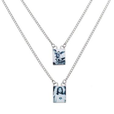 Imagem de Escapulário de São Miguel Arcanjo e do Sagrado Coração de Jesus - Líri