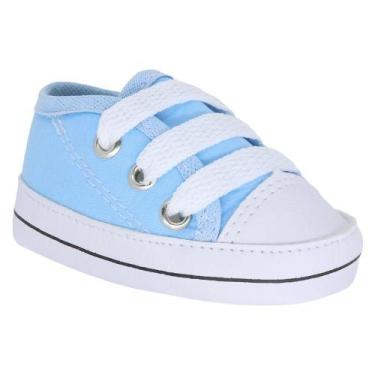 Imagem de Sapatinho De Bebe Recem Nascido Tênis star Menino - Nenê Baby, 17, Azu