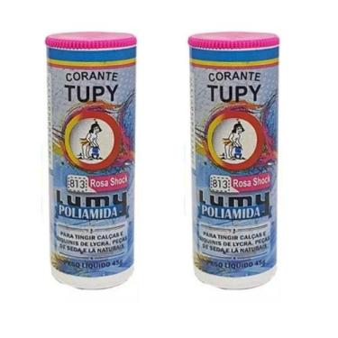 Imagem de 02 Corante Lumy Fluorescente p/ Poliamida 45g Corante Tupy, Rosa Shock