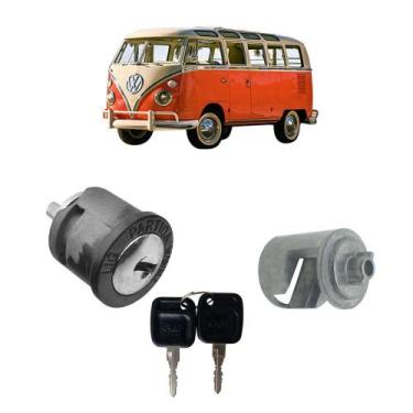 Imagem de Kit Cilindro Ignição Chave Excêntrico Kombi 53 Até 75 - Supercenter Au