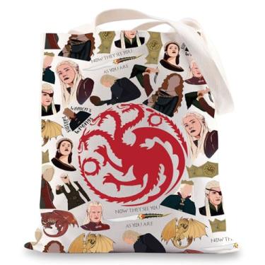 Imagem de BWWKTOP Dragon House Sacola Viserys Fans Gift Now They See You As You Are Bolsa Dragon Meleys Gift Daemon Targaryen Merch, They See You, One Size