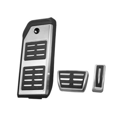 Imagem de A ABSOPRO 3 peças de descanso de pé de freio a gás para Audi Q7 Q8 2017 2018 2019 2020 2021 para Porsche Cayenne 2019-2021 capa de pedais de carro antiderrapante apoio para os pés sem broca