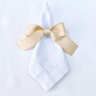 Imagem de Porta Guardanapo Laço Lurex - Decor Madame Blue, Bege Claro