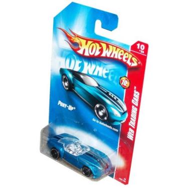 Imagem de Mattel Hot Wheels 2007 Web Trading Cars Series 1:64 Scale Die Cast Metal Car # 10 of 24 - Metallic Blue Sport Coupe Muscle Car PONY-UP