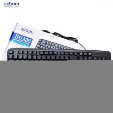 Imagem de Teclado Com Fio USB Padrão Abnt2 Pc Notebook PT-BR - Exbom