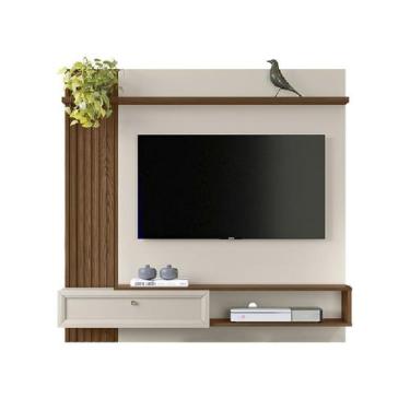 Imagem de Painel Home Amanhecer Tv até 55 Polegadas Freijo e Off White 133 x 132