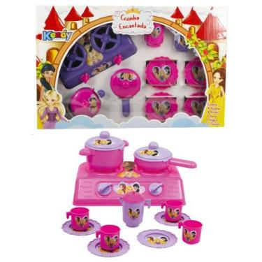 Imagem de Cozinha Princesa Completa Fogão e Acessórios 12 Peças Com Caixa De Bri