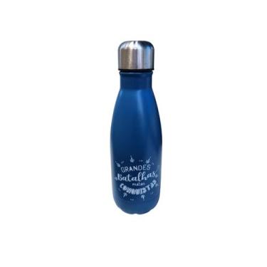 Imagem de Garrafa Squeeze Para Água 500ml Confident De Aço Inox Azul - REDSTAR