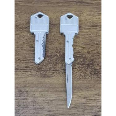 Imagem de Canivete Chaveiro Mini Faca Dobrável Escondida porta-chaves - Luatek, 