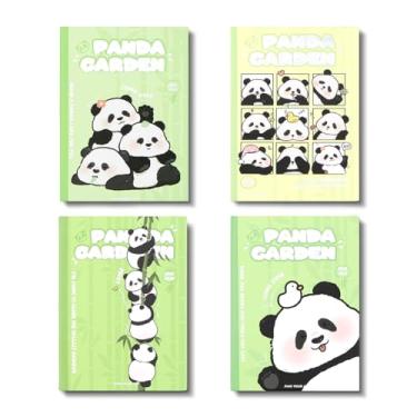 Imagem de Unigift 4 Pack A7 Panda Mini Notebook,Cartoon Small Spiral Pocket Journal Hardcover Note Books Fox Bear Rabbit Crocodile Lined Portable Notepad Diary Party Gift for Kid School Home Office Supplies