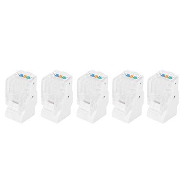 Imagem de Módulo CAT3 RJ11, 5pcs Módulos de Telefone de Chamada de 4 Núcleos, para Informações de Componentes Eletrônicos Com Material ABS para Engenharia de Rede Fiação Integrada