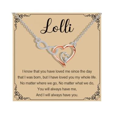 Imagem de MAOFAED Colar de coração infinito para avó, apelidos da vovó, mercadoria do Dia das Mães, Metal, Sem Pedra Preciosa