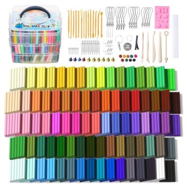 Imagem de Polymer Clay, ARTME 82 Colors Clay Kit, Oven Bake Modeling Clay, Creative Polymer Clay Kit with Sculpting Tools and Jewelry Accessories, Non-Toxic, Ideal DIY Clay Gifts for Adults and Teens