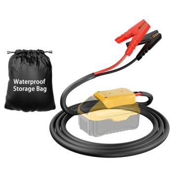 Imagem de IIXWUQ Cabos De Ligação Com Adaptador Para Bateria Dewalt 20 V, 2 Pés, 8Awg, Partida Portátil, Impulsionador Automotivo, Ferramenta Carro Carregador