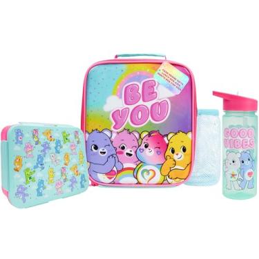Imagem de Get Trend Care Bears Lunch Bag, Lunch Box, Water Bottle for Kids 3 Piece Set Bento Box, Insulated Snack Container, Meal Holder Gifts for Kids (Multi Care Bears)