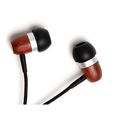 Imagem de Symphonized Fones de ouvido de madeira premium com fio (conector de 3,5 mm) som de graves profundos, som 3D, controle de volume do microfone, 90% de cancelamento de ruído para dispositivos tipo C