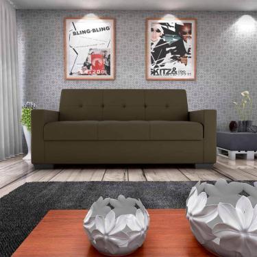 Imagem de Sofá Cama 3 Lugares Reclinável Casal Premium 2,03 Larg Lavinia Matrix Suede Capuccino