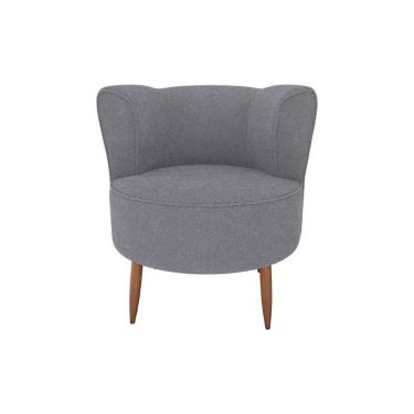 Imagem de Poltrona Decorativa Premium Redonda Savana Matrix Boucle Cinza