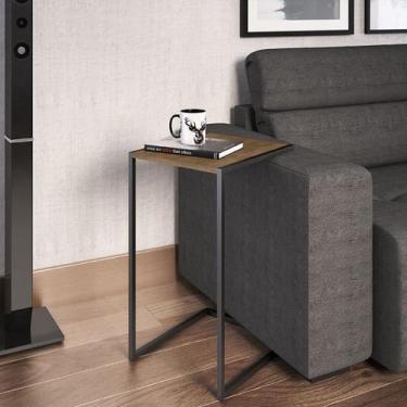 Imagem de Mesa Lateral Estilo Industrial 35x40cm Complementos Artesano, Vermont/