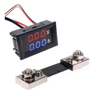 Imagem de 2X Voltímetro Amperímetro + Shunt Dc 0-100V 0-100A Mfl