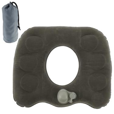 Imagem de XYTZHSAI Almofada portátil para hemorroidas inflável donut ergonômica almofada cóccix redutora de pressão para hemorróidas home office