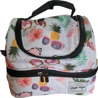 Imagem de Lancheira Térmica Juvenil Branca Com Estampa Tropical Yepp
