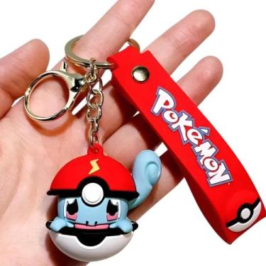 Imagem de Chaveiro 3d Pokebola Squirtle Pokemon Anime Chave Carro Pingente Prese