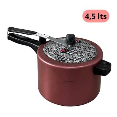 Imagem de Panela de pressão Tampa Fechamento Interno 4,5 litros Teflon Antiadere