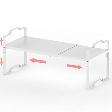 Imagem de Jojocross Prateleira expansível para organizador de armário prateleira empilhável ajustável para temperos na cozinha e banheiro, organização de armário de bancada e armazenamento de despensa (1