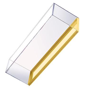 Imagem de Generic Caixa de Exibição de Brinquedos Transparente, Caixa de Armazenamento de Exibição de Brinquedos Durável à Prova de Poeira para Desktop (Amarelo)