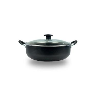 Imagem de Frigideira panela wok grande caçarol antiaderente com alças. - ARS ALU