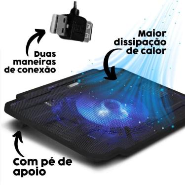 Imagem de Base de Notebook C/Cooler Preto OR-9012