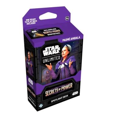 Imagem de Asmodee Baralho Star Wars: Unlimited TCG Secrets of Power Padmé Amidala Spotlight - Baralho pré-construído de 50 cartas pronto para jogar com booster, para maiores de 12 anos, 2 ou mais jogadores, 20