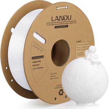 Imagem de Filamento para impressora 3D LANDU PLA 1,75 mm branco 1 kg