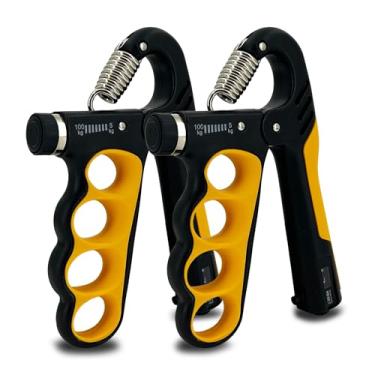 Imagem de Senston Treinador de força de aderência, pacote com 2 - ajustável de 5 a 100 kg com contador automático, fortalecedor de mão, exercitador de antebraço para atletas, músicos, academia, casa