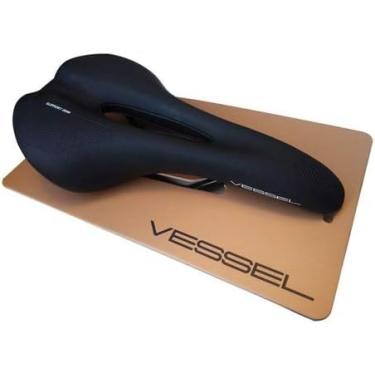 Imagem de Selim Banco Mtb speed Modelo Morbido Vazado Gel Preto Vessel Conforto