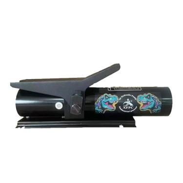 Imagem de Bomba hidráulica de ar 1 Gal 10.000 PSI Reservatório NPT 3/20.3 cm Saída de óleo, NPT 1/10.2 cm de entrada, bomba de pé hidráulica de ar feita de alumínio com lubrificante de linha de ar, preta